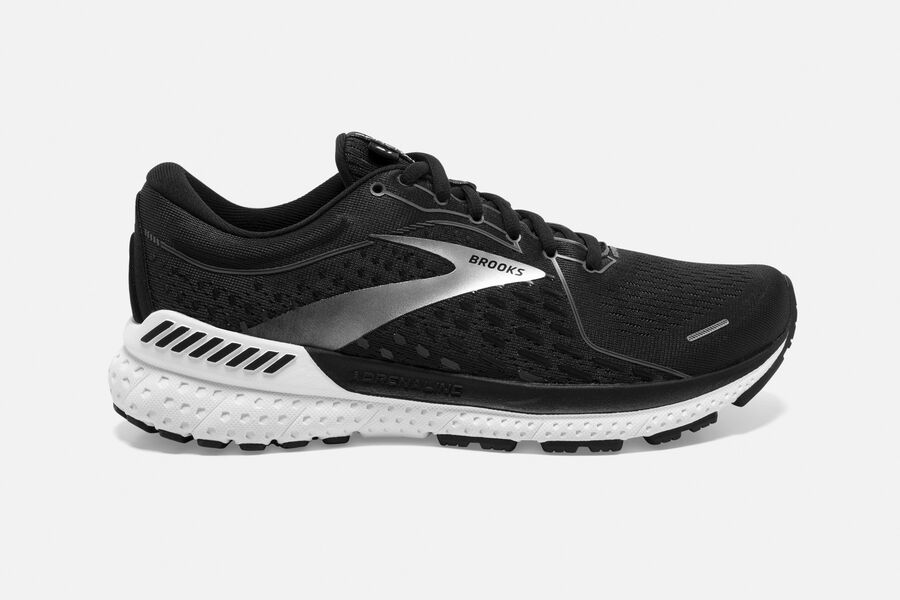 Brooks Adrenaline GTS 21 Road Running Shoes Womens Black/White 824751-QVL